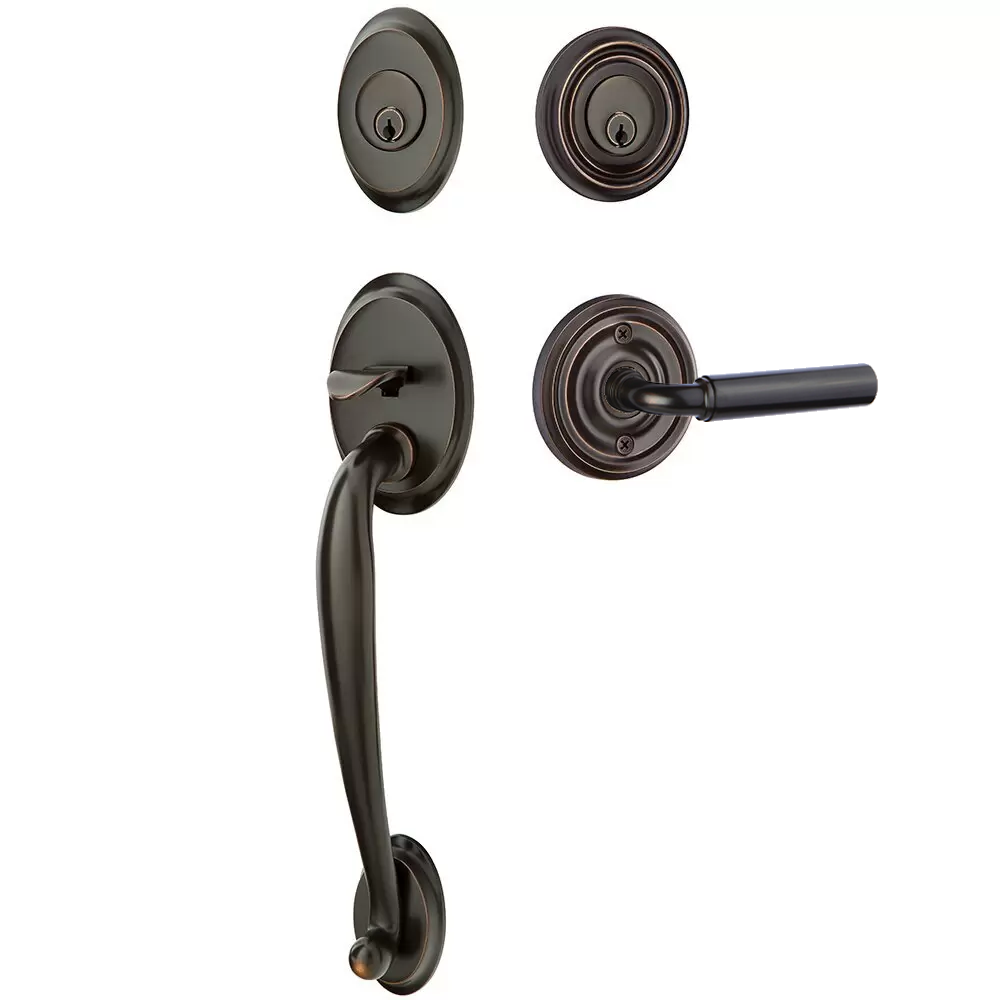 Emtek Saratoga Tubular Entryset Sectional with Manning Lever