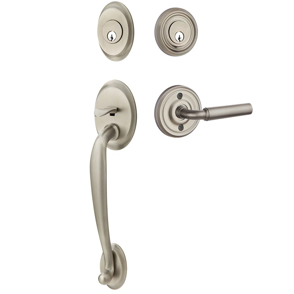 Emtek Saratoga Tubular Entryset Sectional with Manning Lever