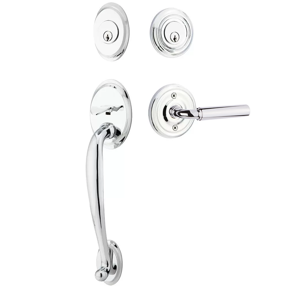 Emtek Saratoga Tubular Entryset Sectional with Manning Lever