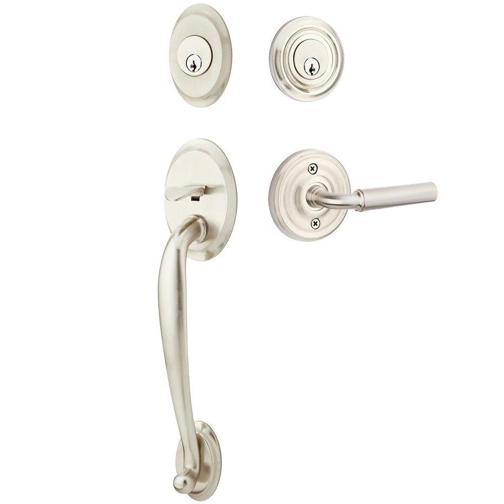 Emtek Saratoga Tubular Entryset Sectional with Manning Lever