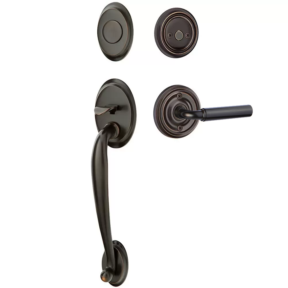 Emtek Saratoga Tubular Entryset Sectional with Manning Lever