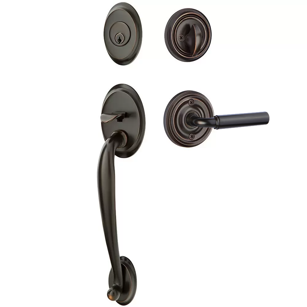 Emtek Saratoga Tubular Entryset Sectional with Manning Lever