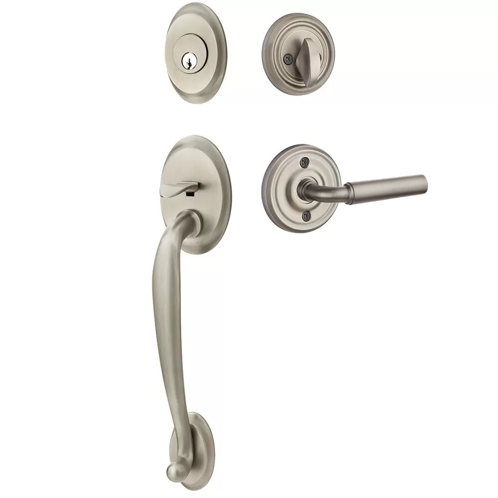 Emtek Saratoga Tubular Entryset Sectional with Manning Lever