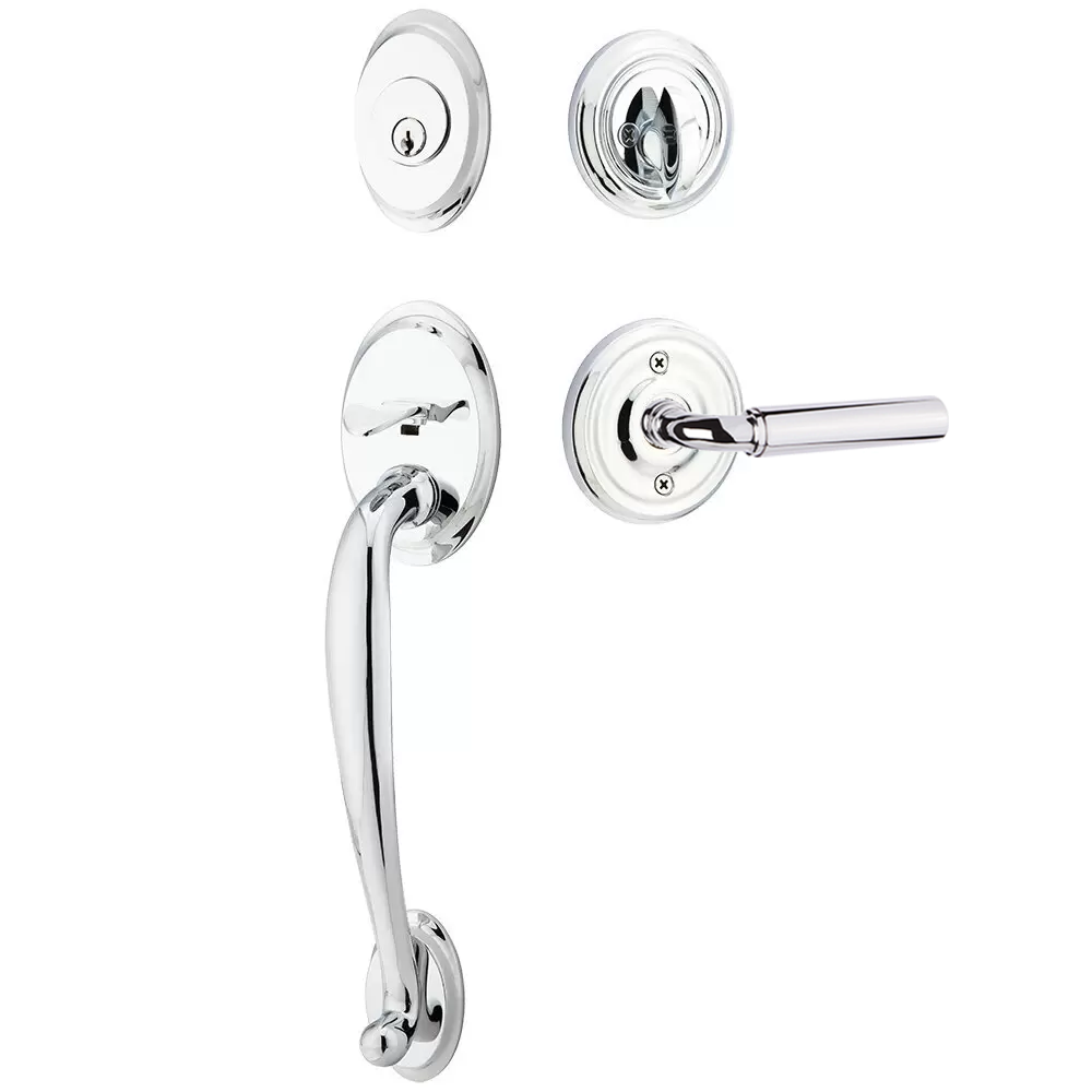 Emtek Saratoga Tubular Entryset Sectional with Manning Lever