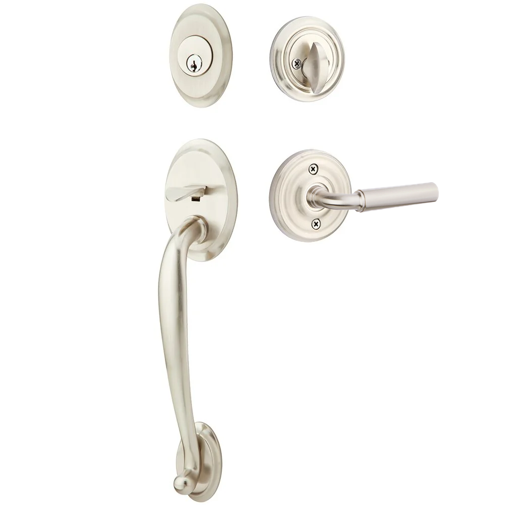 Emtek Saratoga Tubular Entryset Sectional with Manning Lever