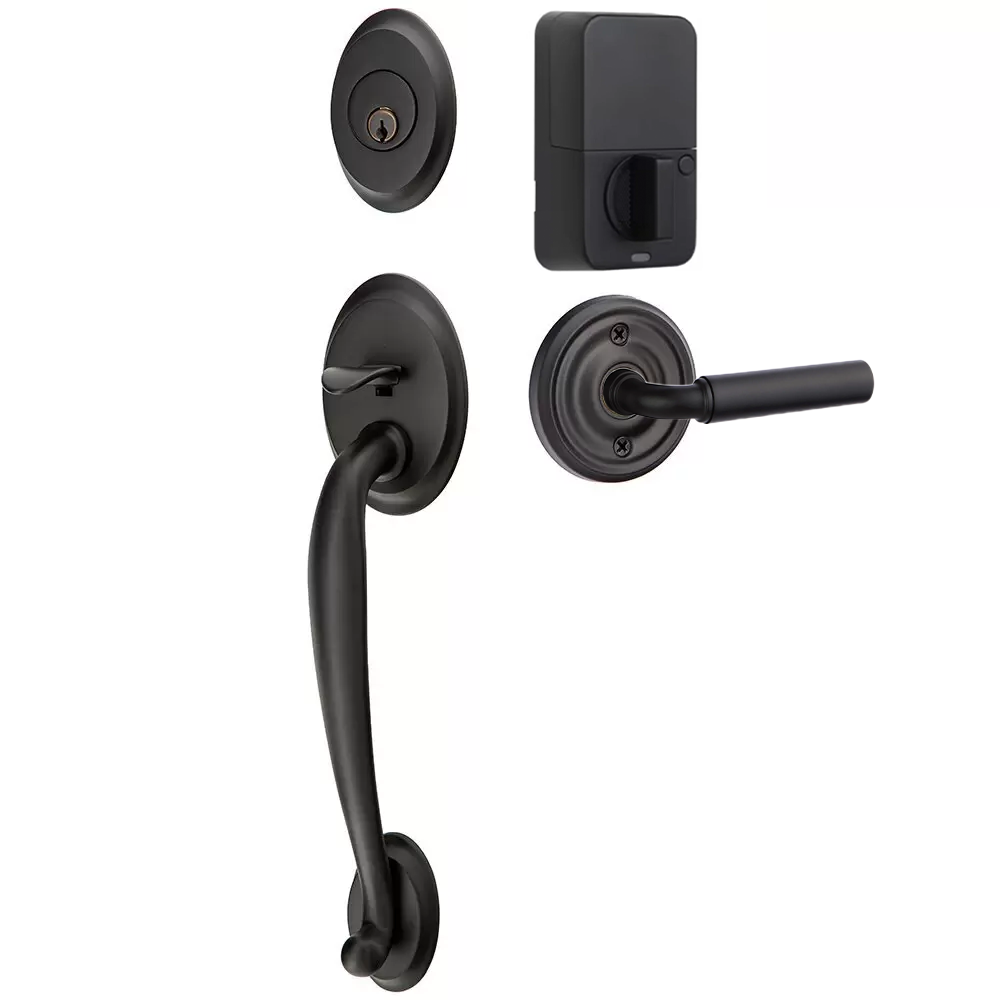 Emtek Saratoga Tubular Entryset Sectional with Manning Lever