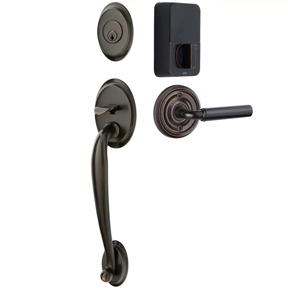 Emtek Saratoga Tubular Entryset Sectional with Manning Lever