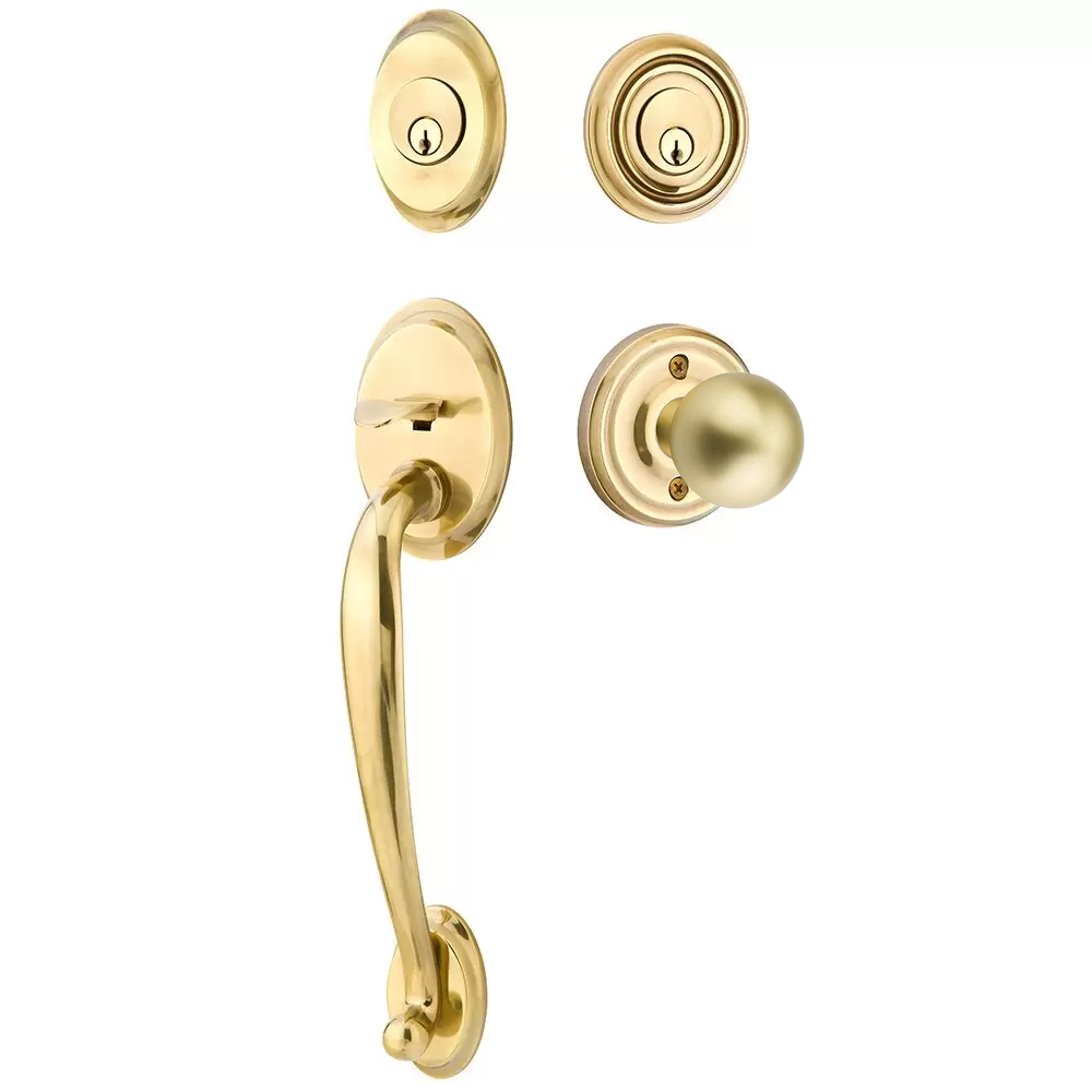 Emtek Saratoga Tubular Entryset Sectional with Orb Knob