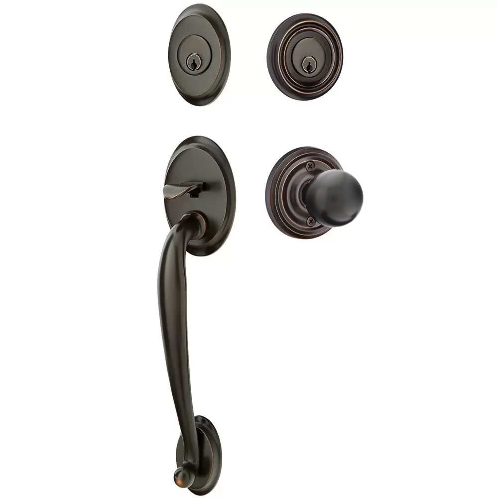 Emtek Saratoga Tubular Entryset Sectional with Orb Knob