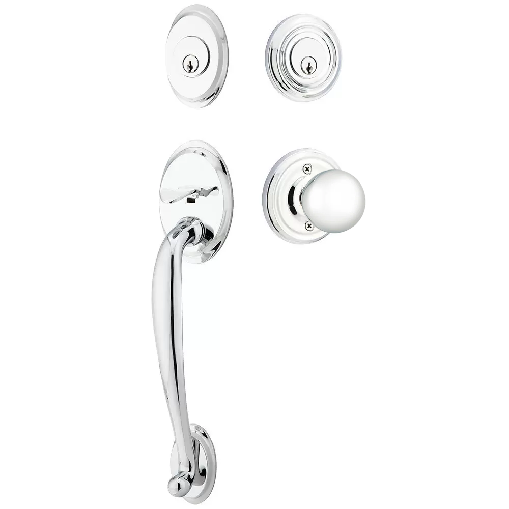 Emtek Saratoga Tubular Entryset Sectional with Orb Knob