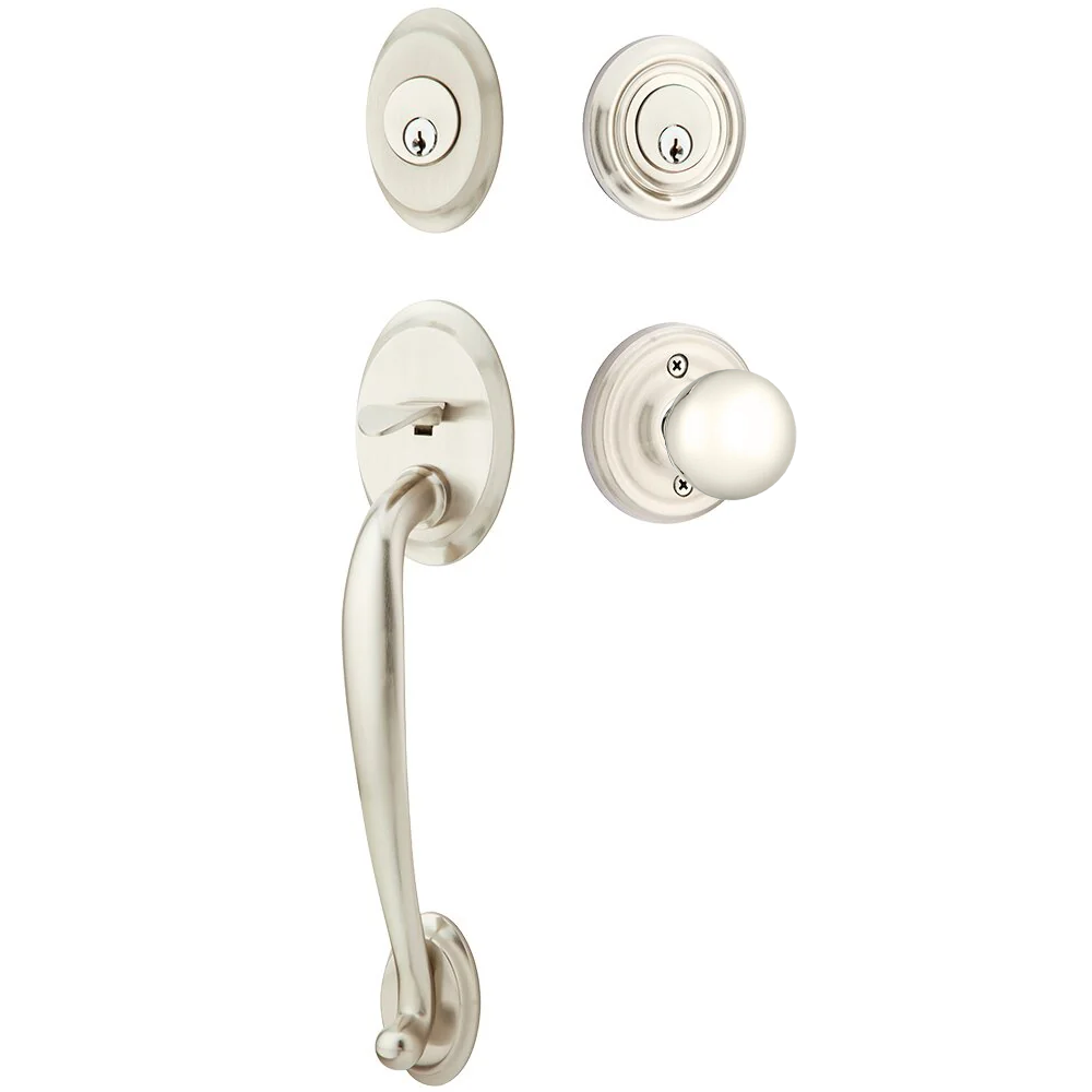 Emtek Saratoga Tubular Entryset Sectional with Orb Knob