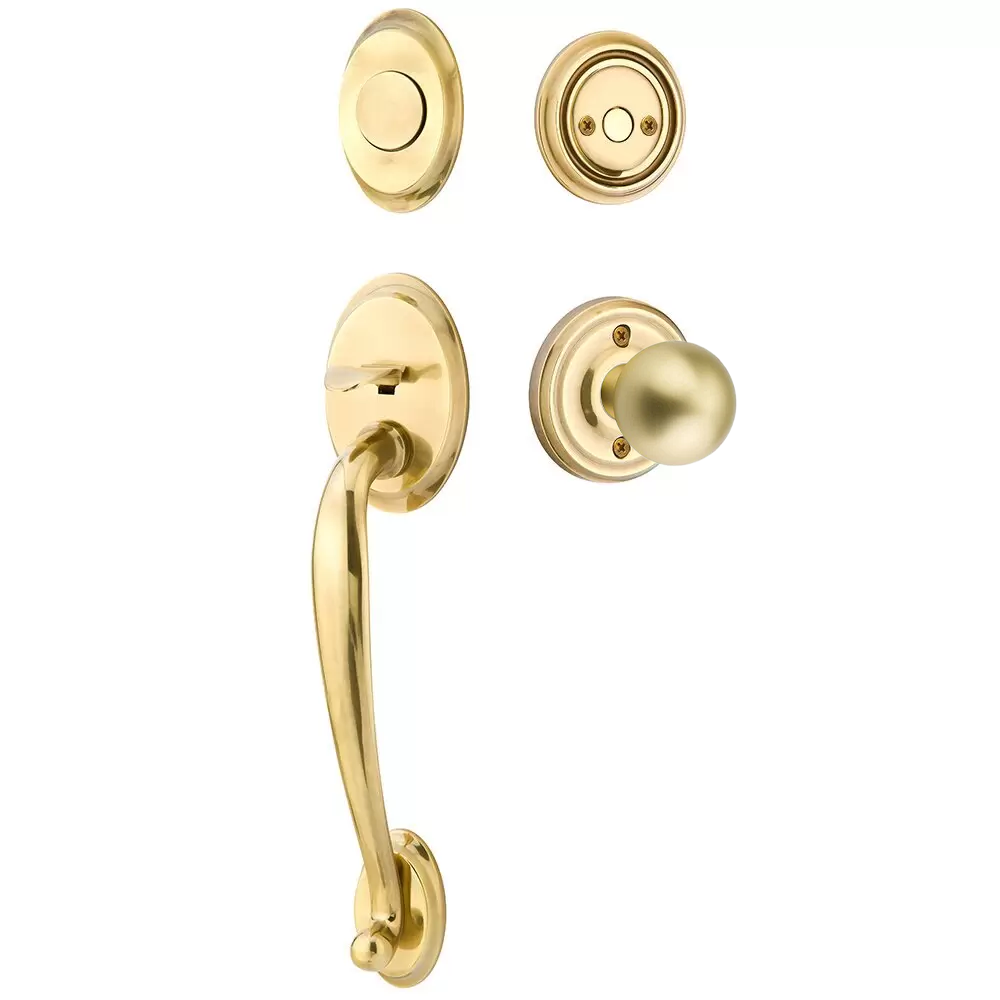 Emtek Saratoga Tubular Entryset Sectional with Orb Knob