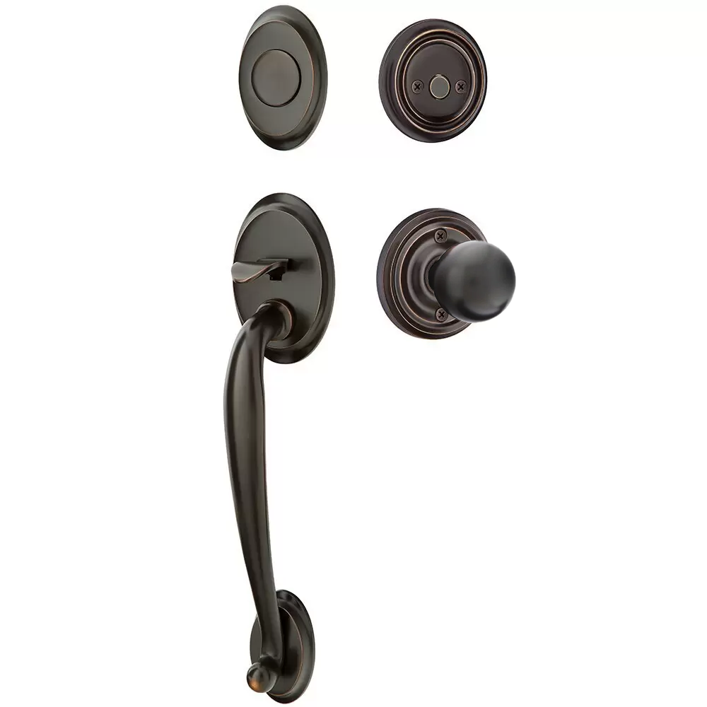 Emtek Saratoga Tubular Entryset Sectional with Orb Knob