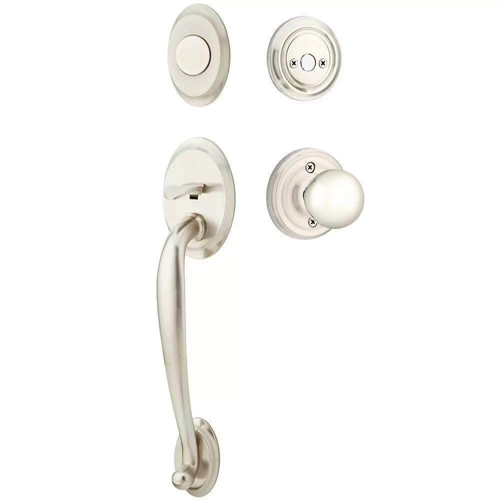 Emtek Saratoga Tubular Entryset Sectional with Orb Knob