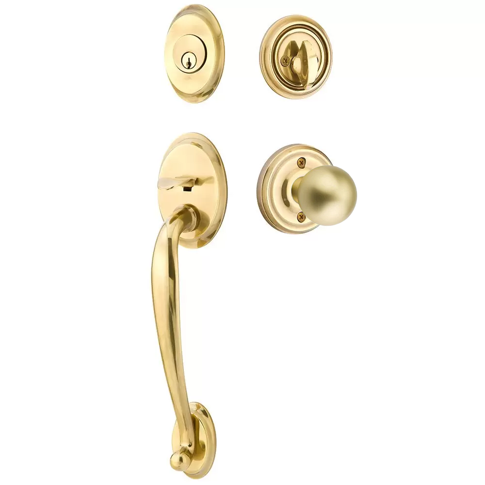 Emtek Saratoga Tubular Entryset Sectional with Orb Knob