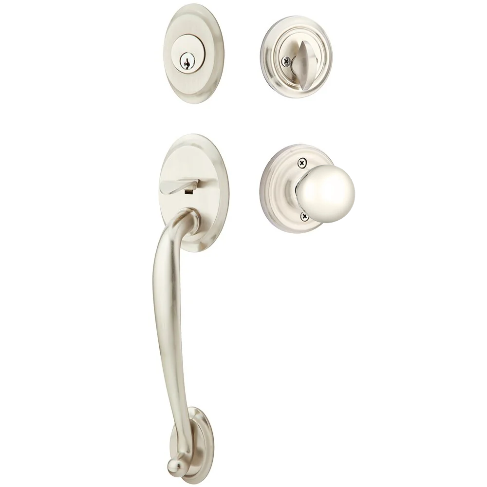 Emtek Saratoga Tubular Entryset Sectional with Orb Knob