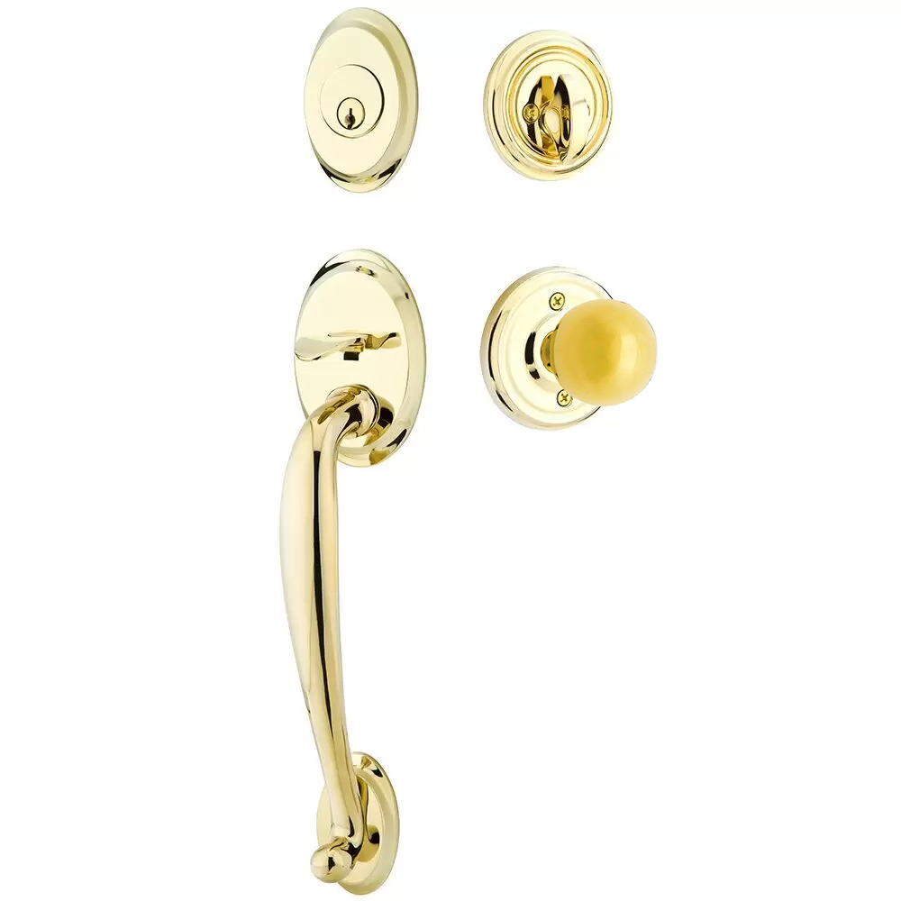 Emtek Saratoga Tubular Entryset Sectional with Orb Knob