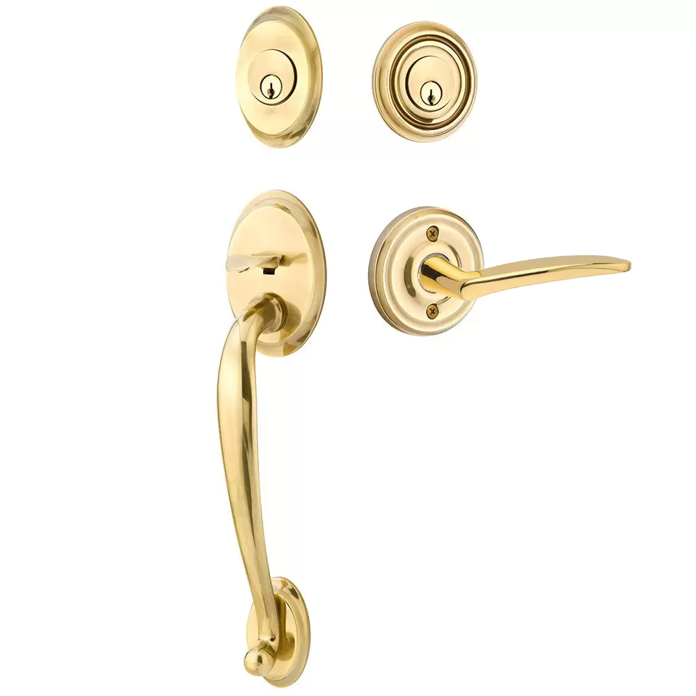 Emtek Saratoga Tubular Entryset Sectional with Poseidon Lever
