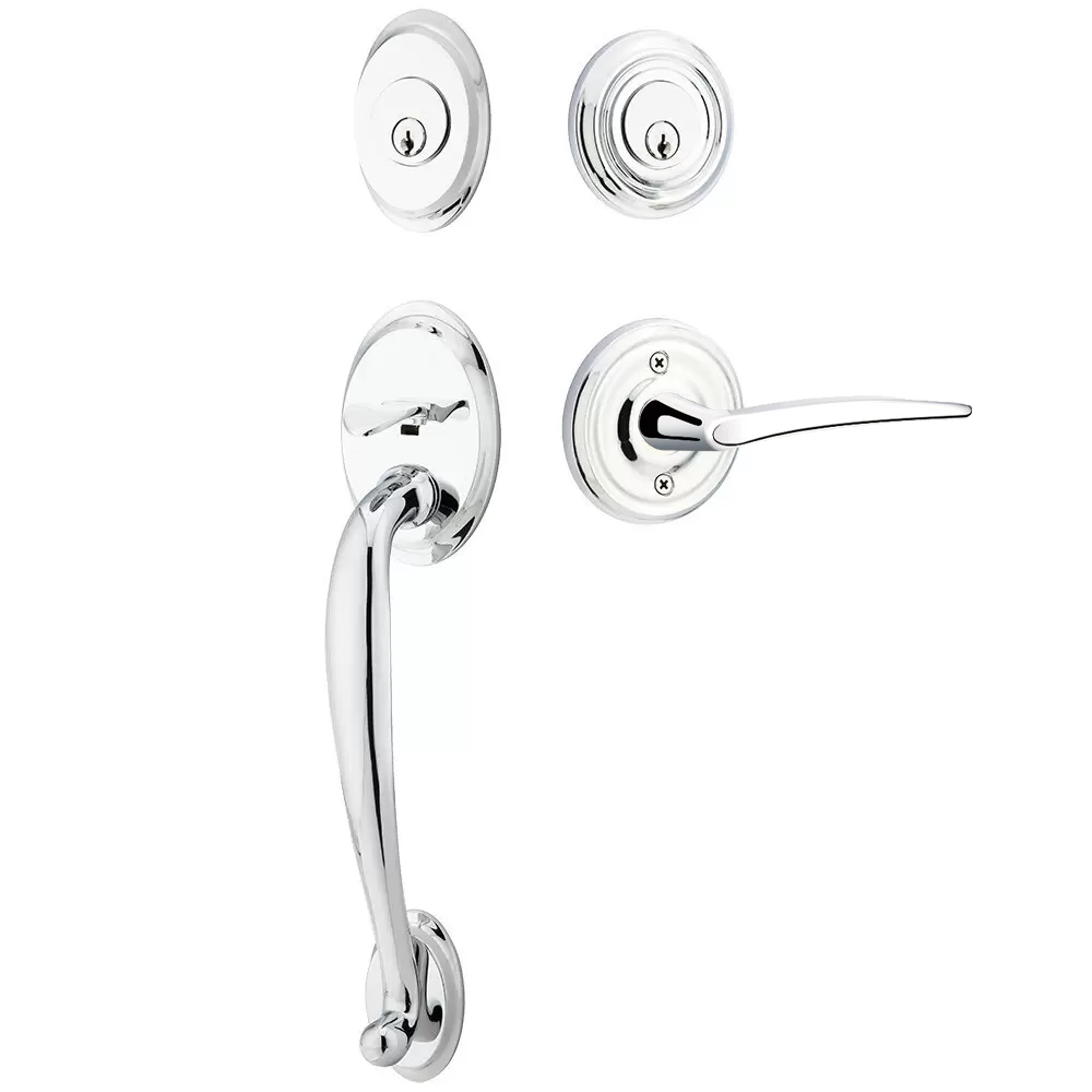 Emtek Saratoga Tubular Entryset Sectional with Poseidon Lever