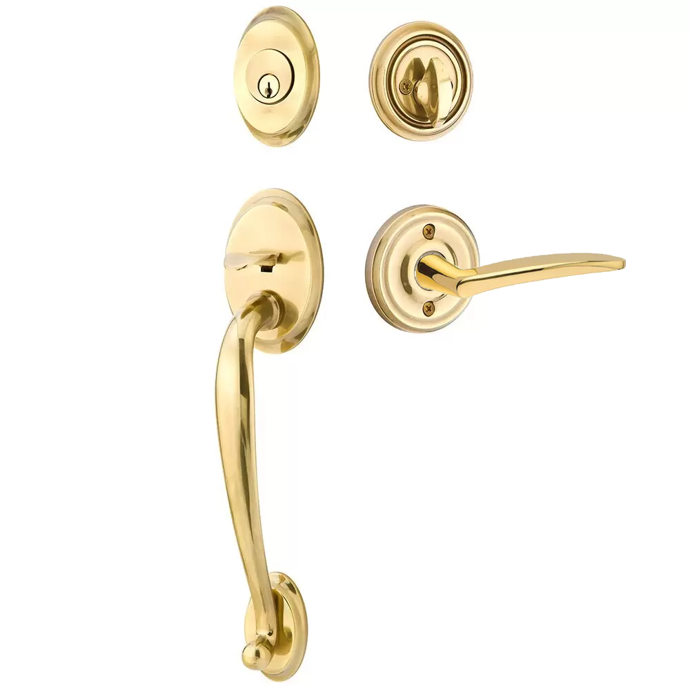Emtek Saratoga Tubular Entryset Sectional with Poseidon Lever