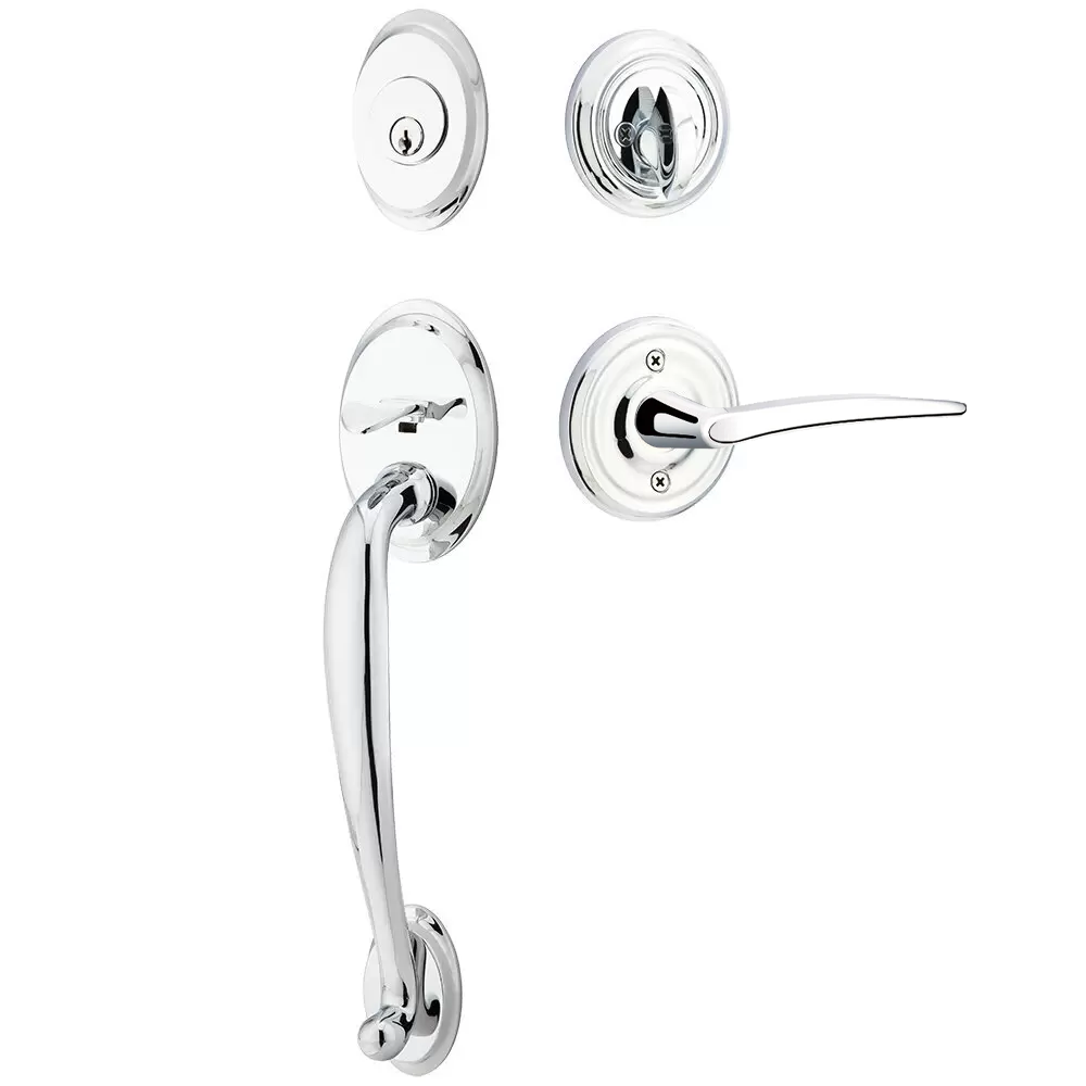 Emtek Saratoga Tubular Entryset Sectional with Poseidon Lever
