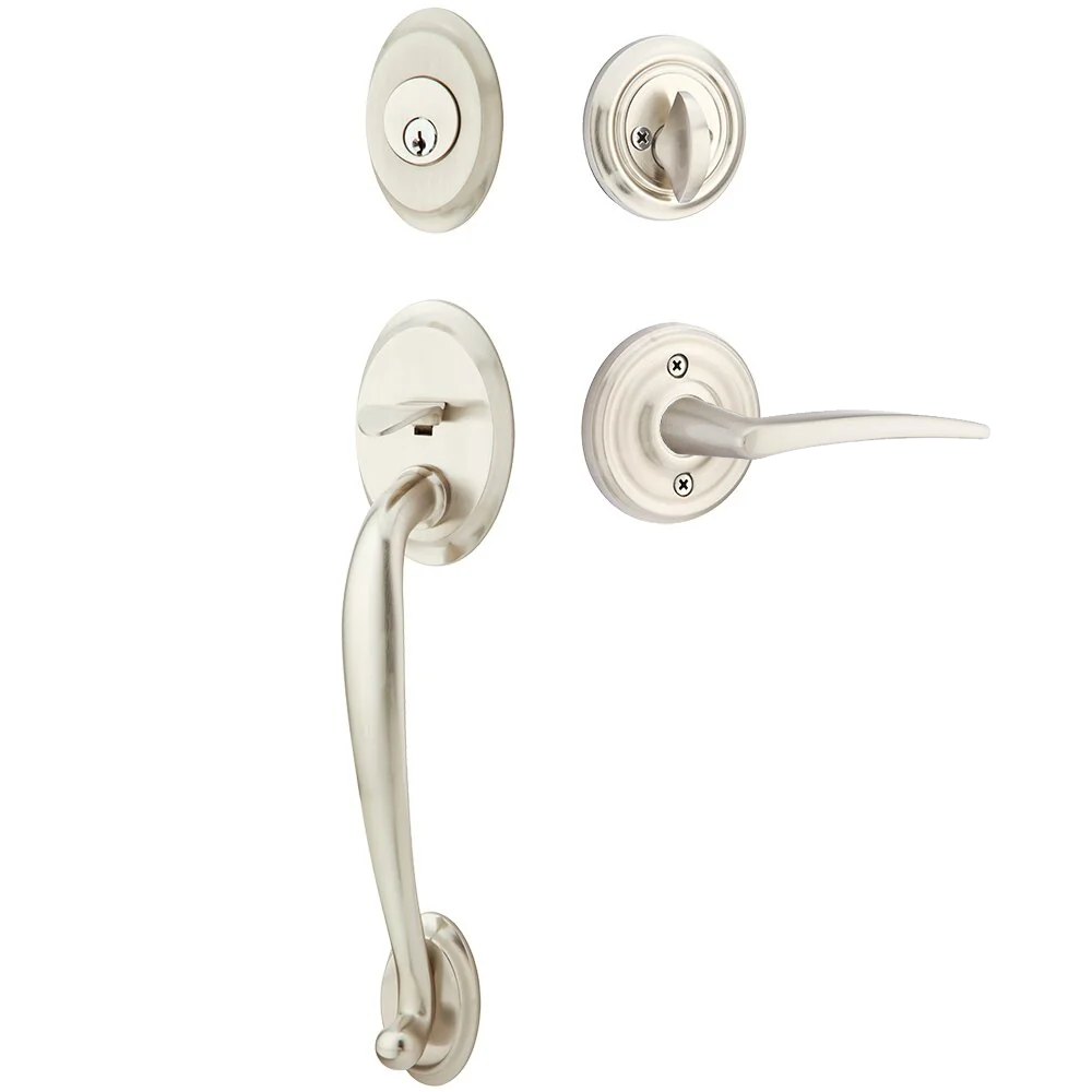 Emtek Saratoga Tubular Entryset Sectional with Poseidon Lever