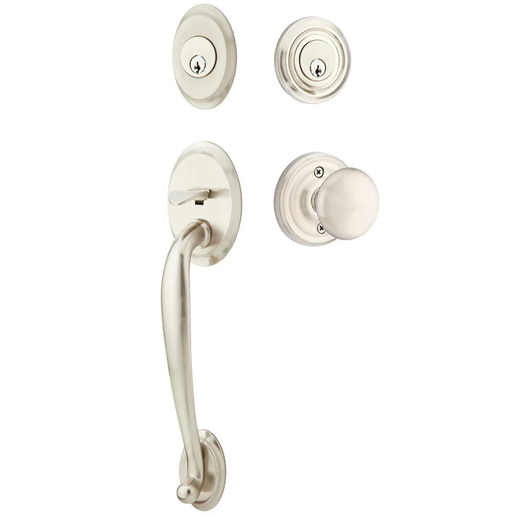 Emtek Saratoga Tubular Entryset Sectional with Providence Knob