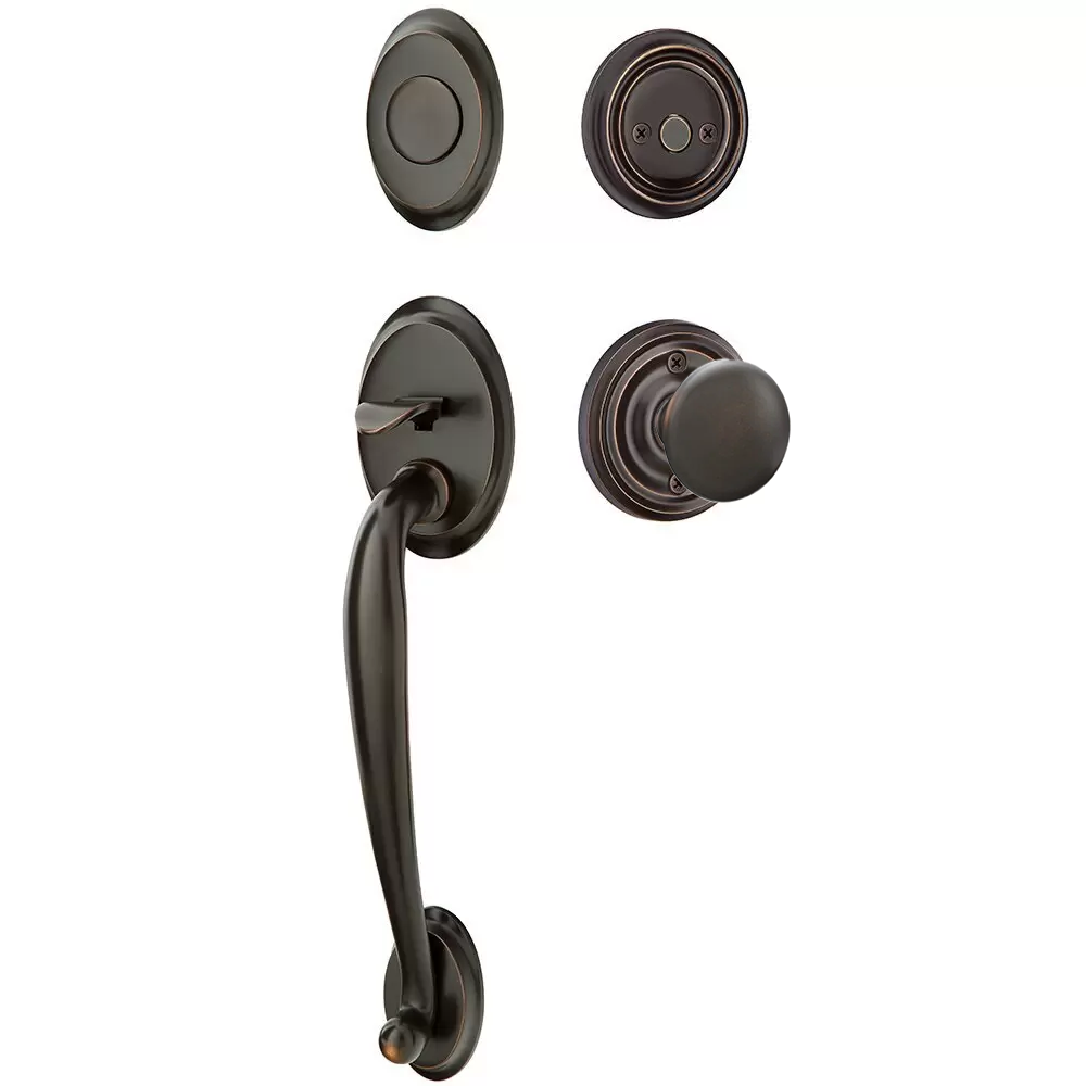 Emtek Saratoga Tubular Entryset Sectional with Providence Knob