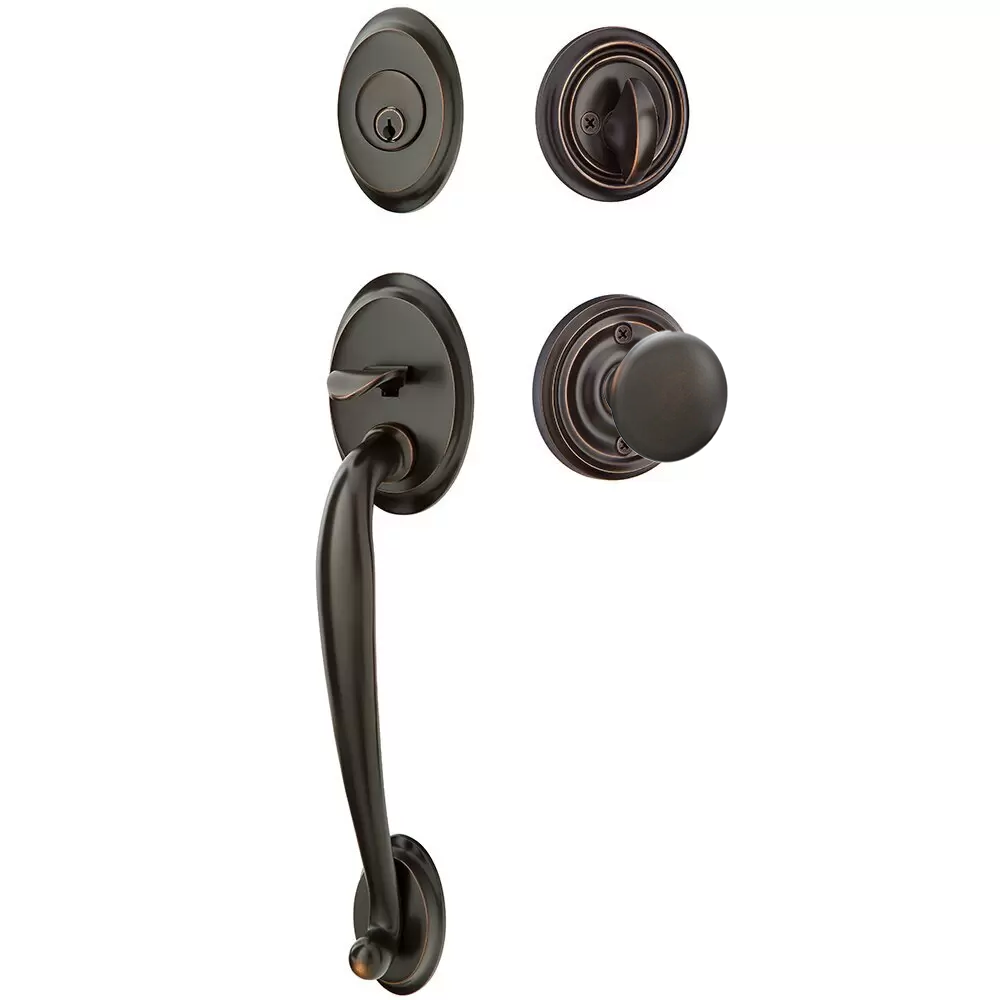 Emtek Saratoga Tubular Entryset Sectional with Providence Knob