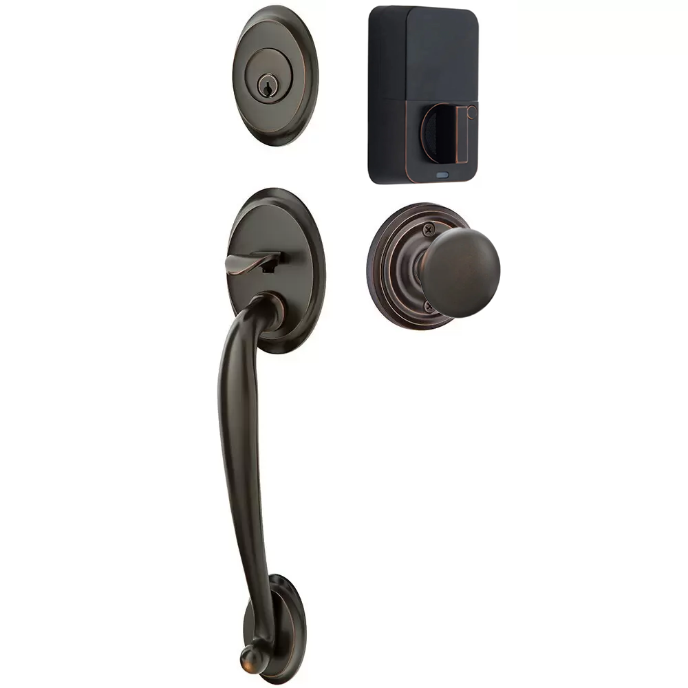 Emtek Saratoga Tubular Entryset Sectional with Providence Knob