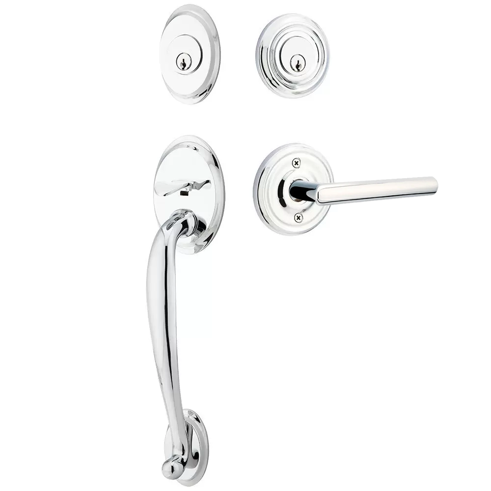 Emtek Saratoga Tubular Entryset Sectional with Stuttgart Lever