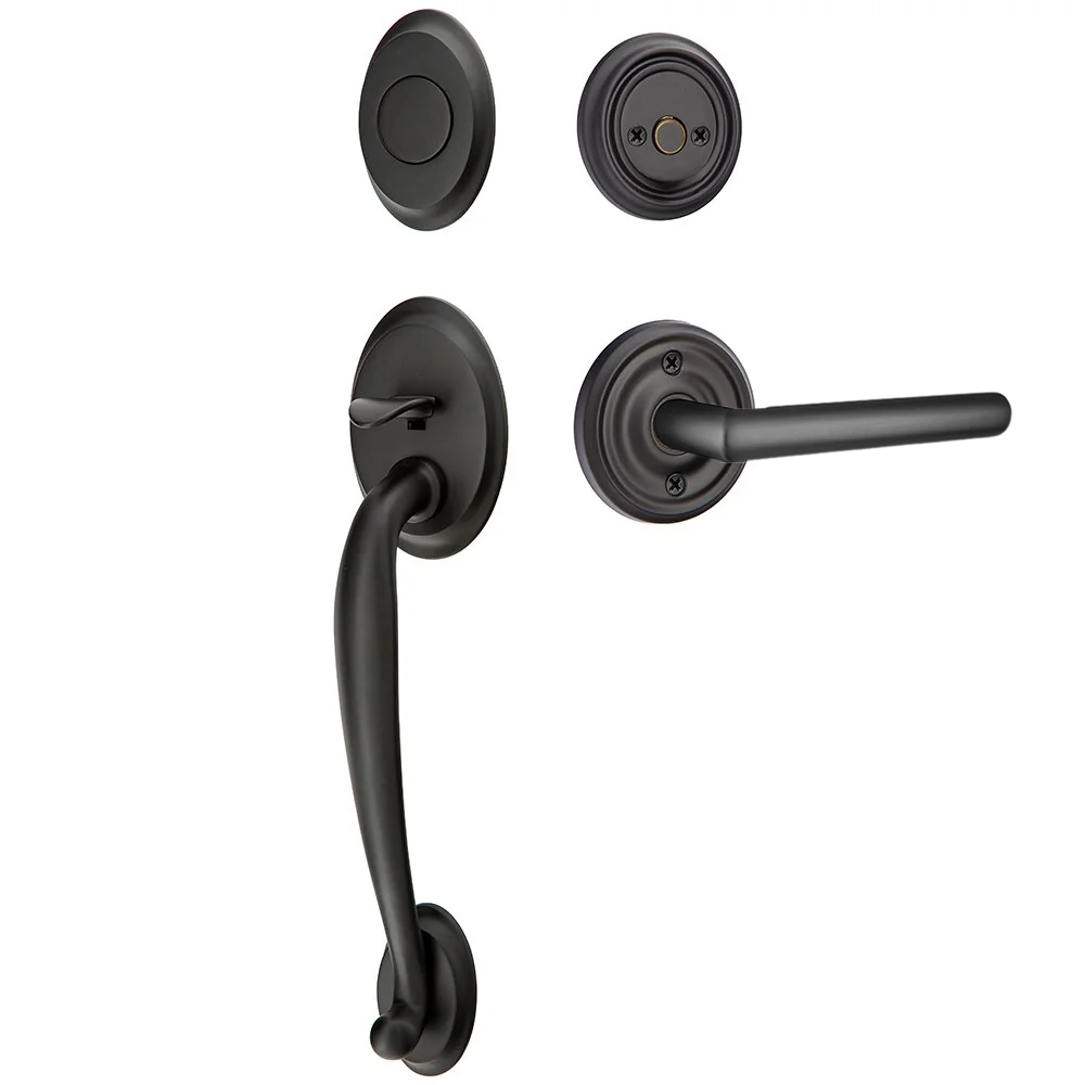 Emtek Saratoga Tubular Entryset Sectional with Stuttgart Lever