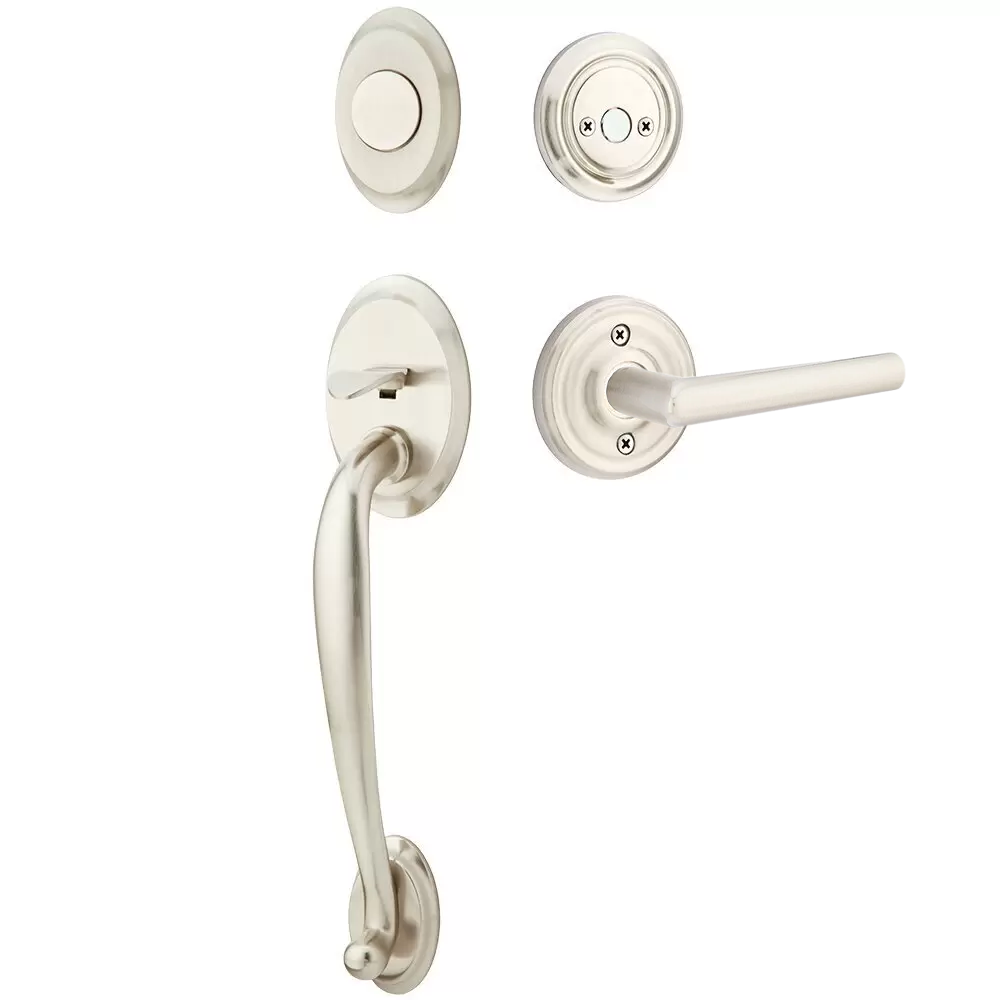 Emtek Saratoga Tubular Entryset Sectional with Stuttgart Lever