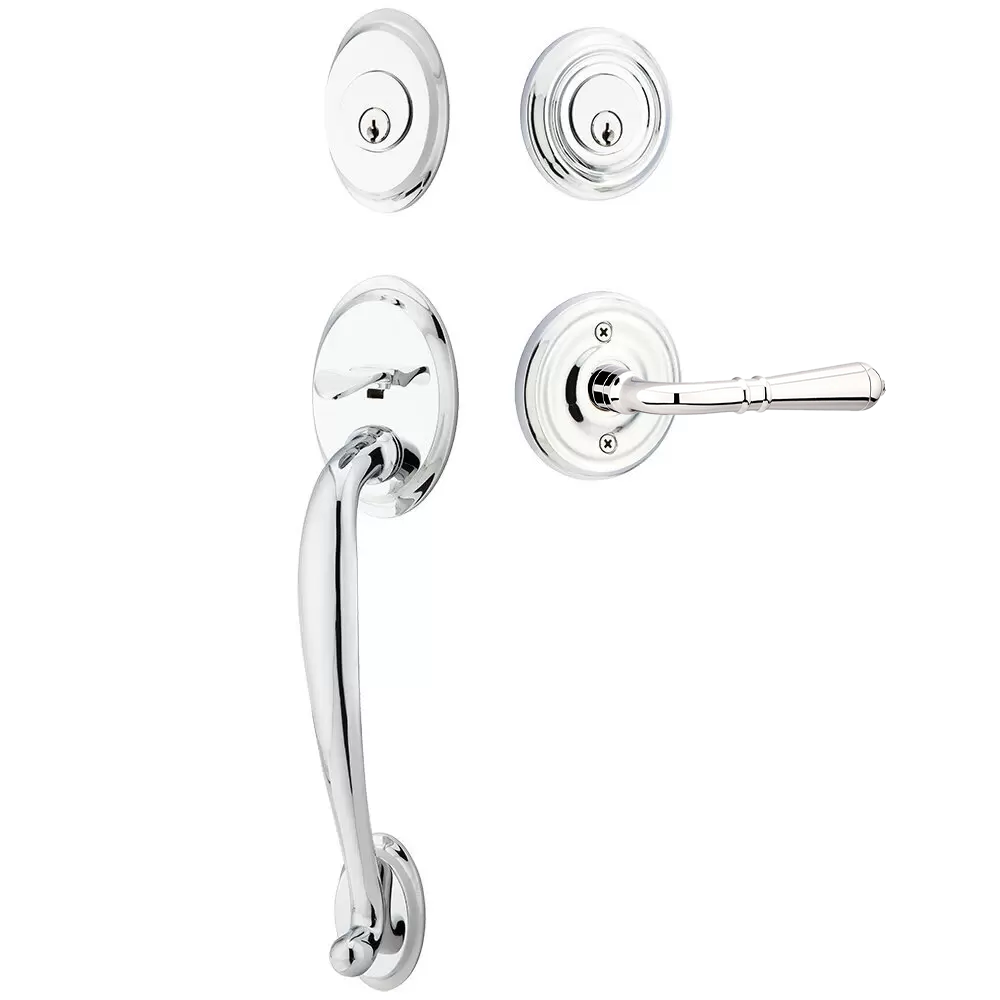 Emtek Saratoga Tubular Entryset Sectional with Turino Lever