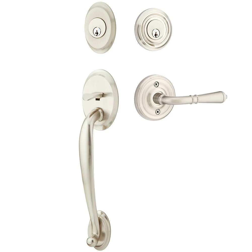 Emtek Saratoga Tubular Entryset Sectional with Turino Lever