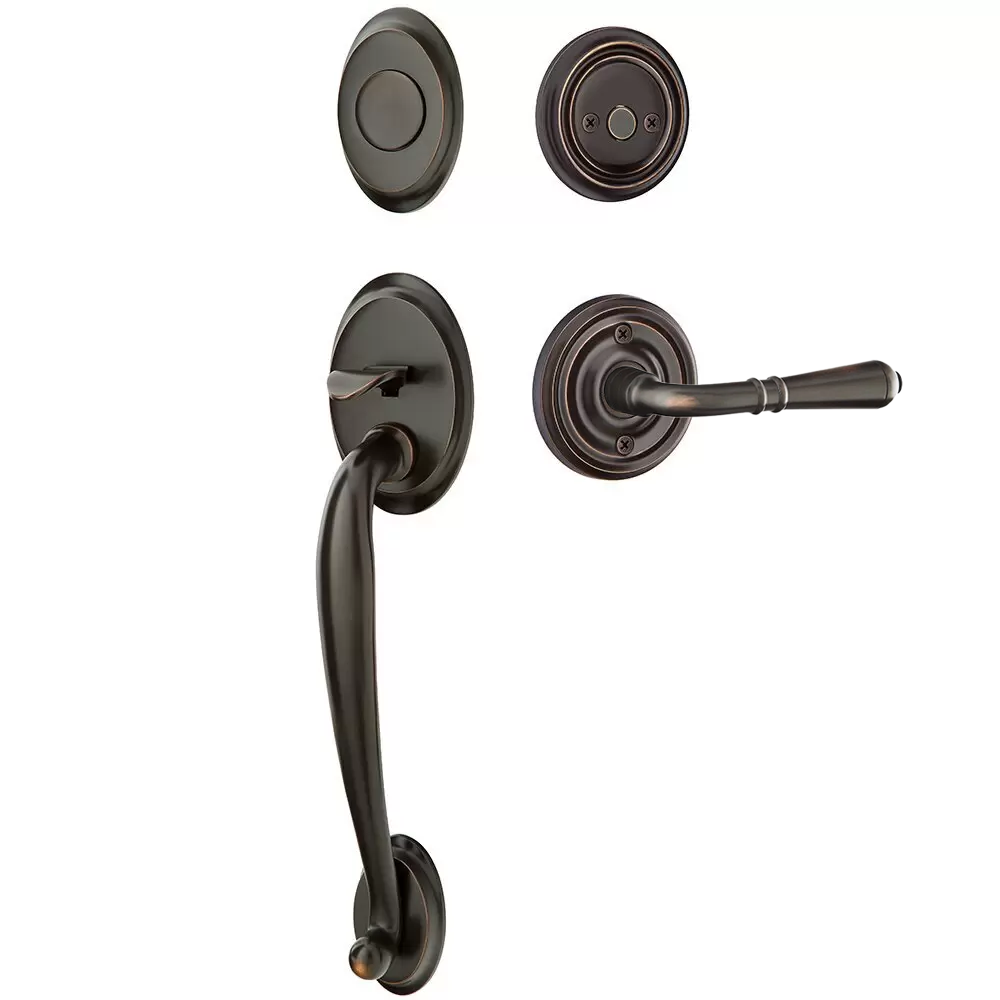 Emtek Saratoga Tubular Entryset Sectional with Turino Lever