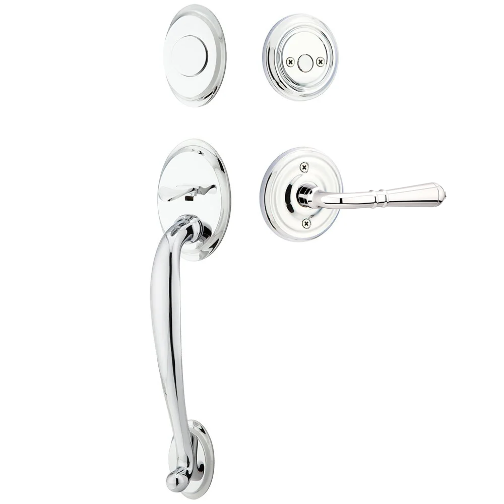 Emtek Saratoga Tubular Entryset Sectional with Turino Lever