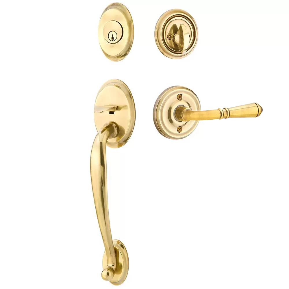 Emtek Saratoga Tubular Entryset Sectional with Turino Lever