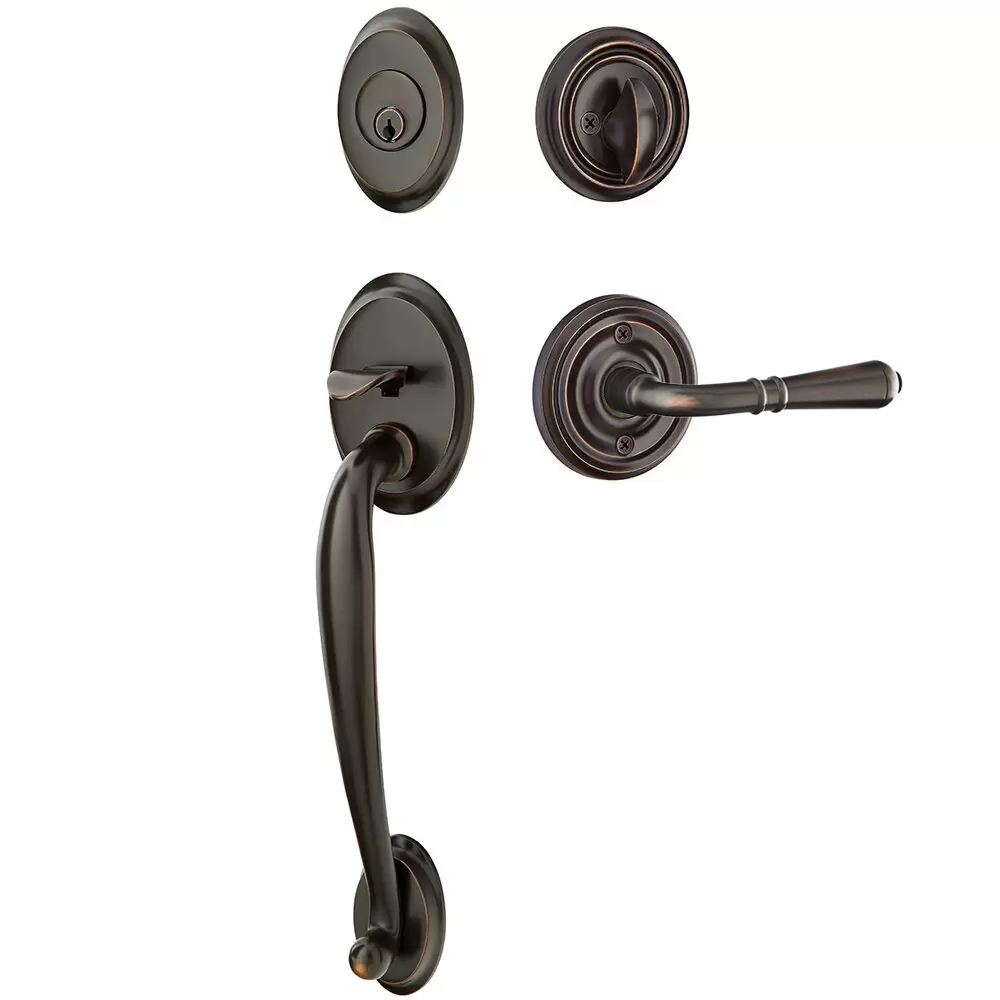 Emtek Saratoga Tubular Entryset Sectional with Turino Lever