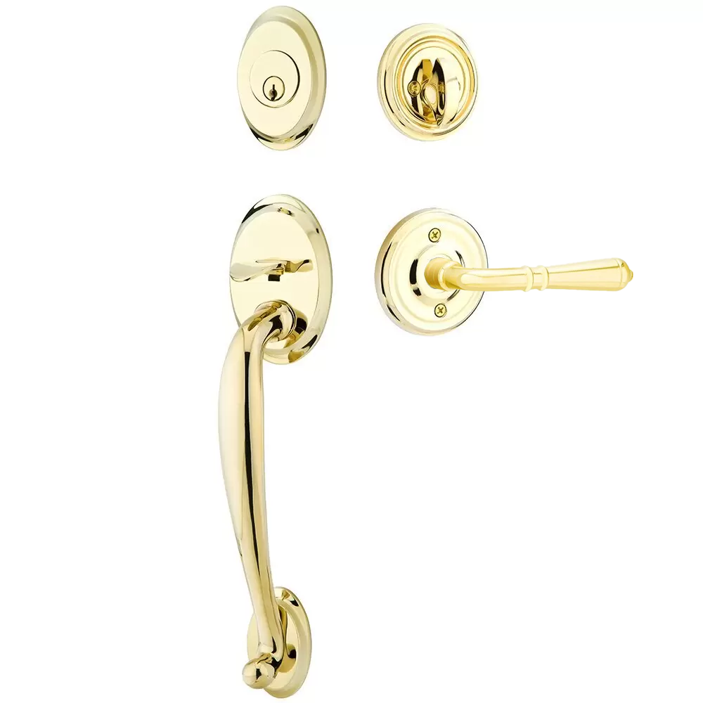 Emtek Saratoga Tubular Entryset Sectional with Turino Lever