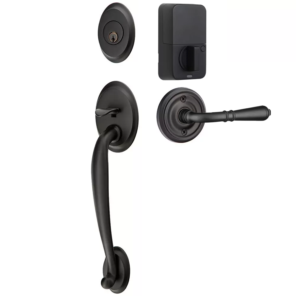 Emtek Saratoga Tubular Entryset Sectional with Turino Lever