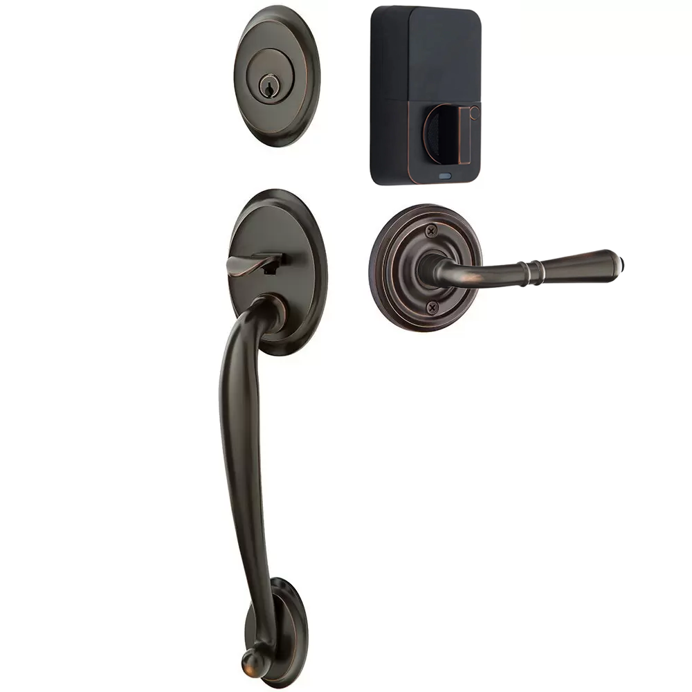 Emtek Saratoga Tubular Entryset Sectional with Turino Lever