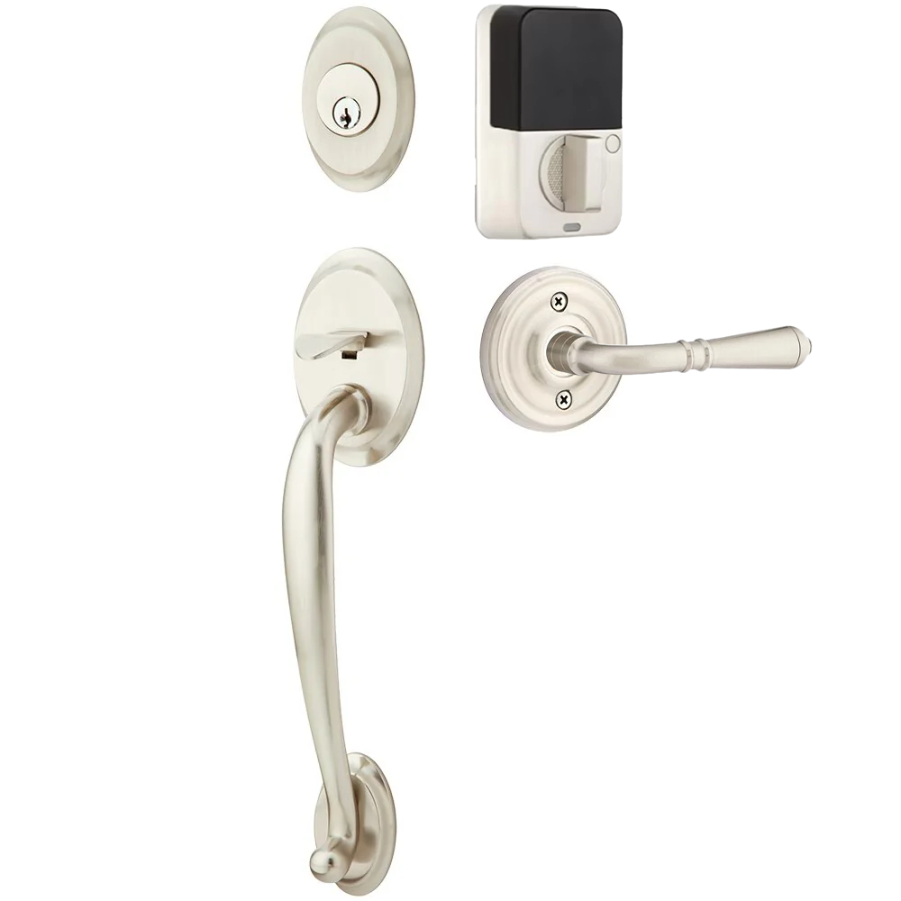 Emtek Saratoga Tubular Entryset Sectional with Turino Lever