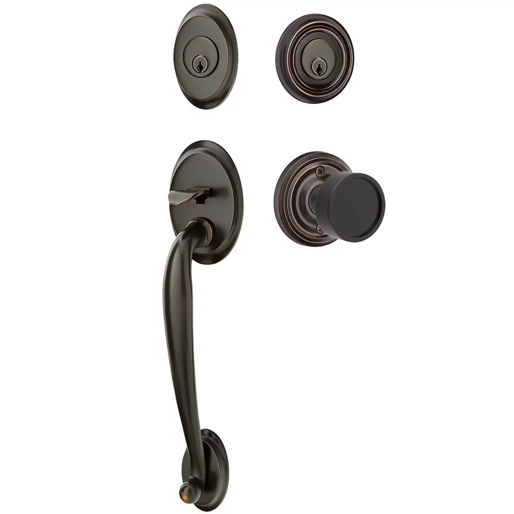 Emtek Saratoga Tubular Entryset Sectional with Verve Knob