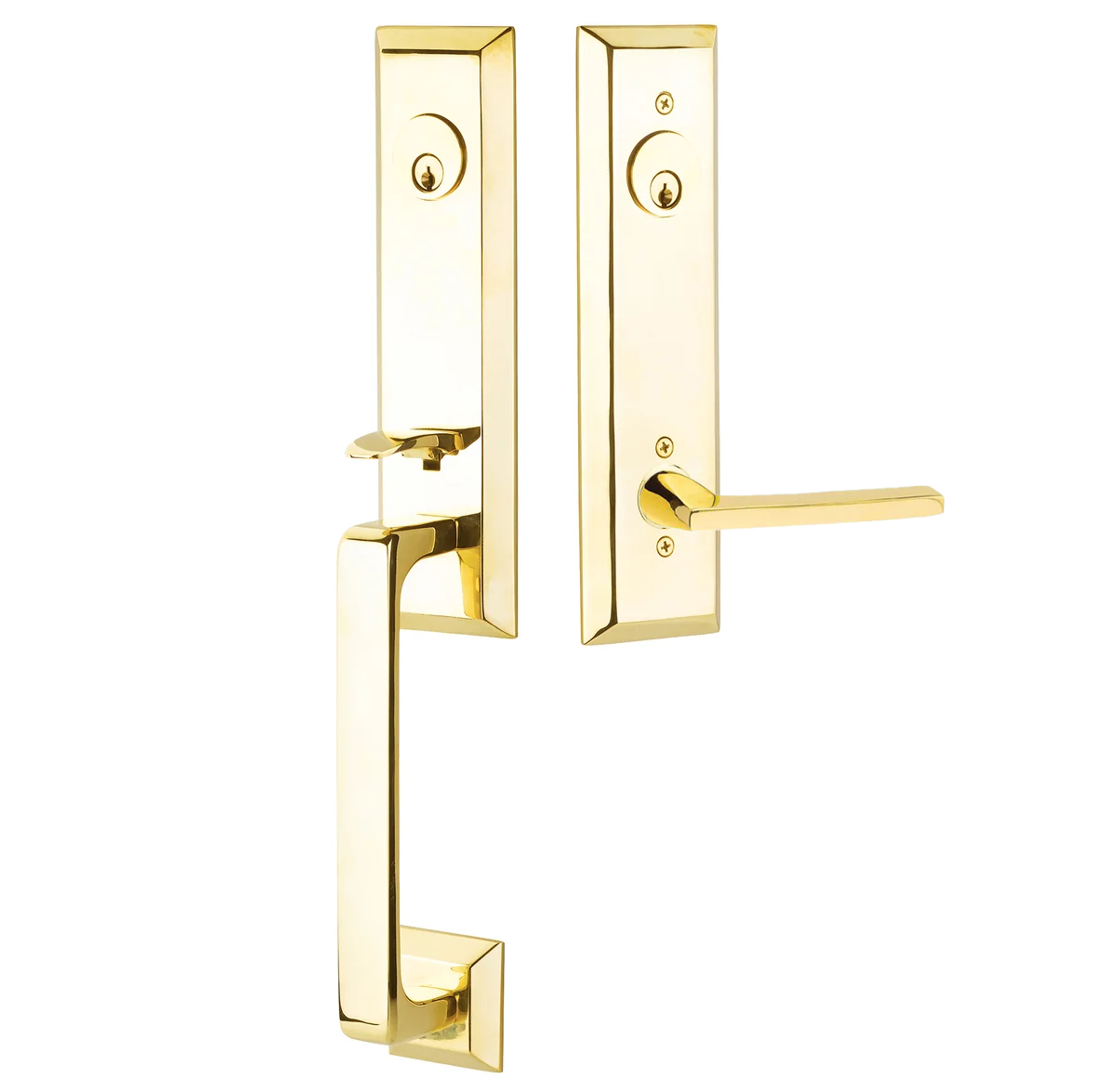 Emtek Transitional Heritage Tub Monolithic with Helios Lever