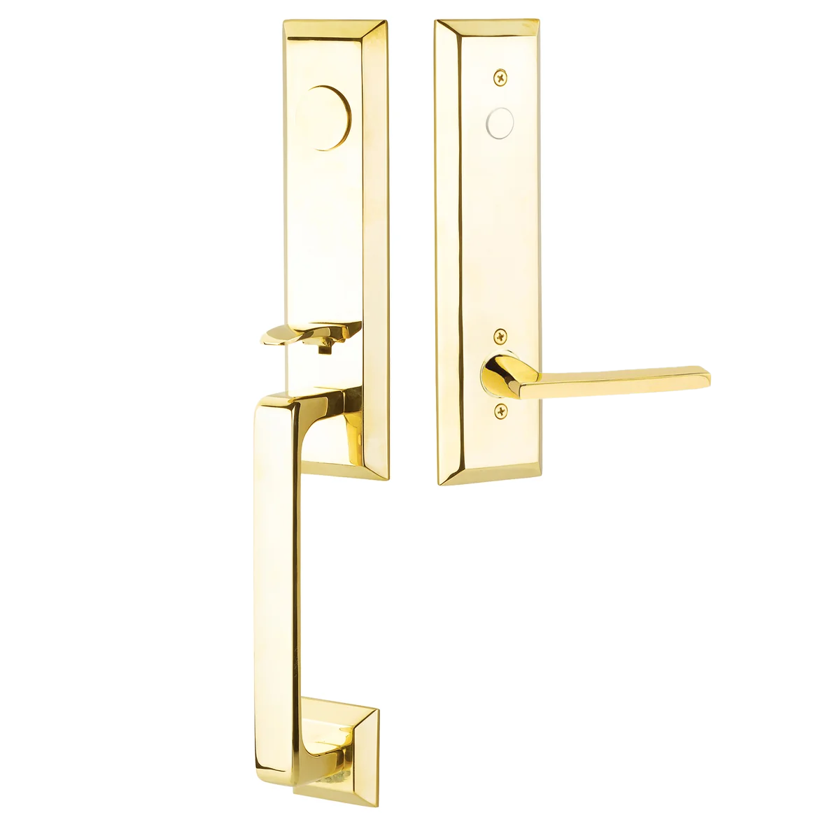 Emtek Transitional Heritage Tub Monolithic with Helios Lever