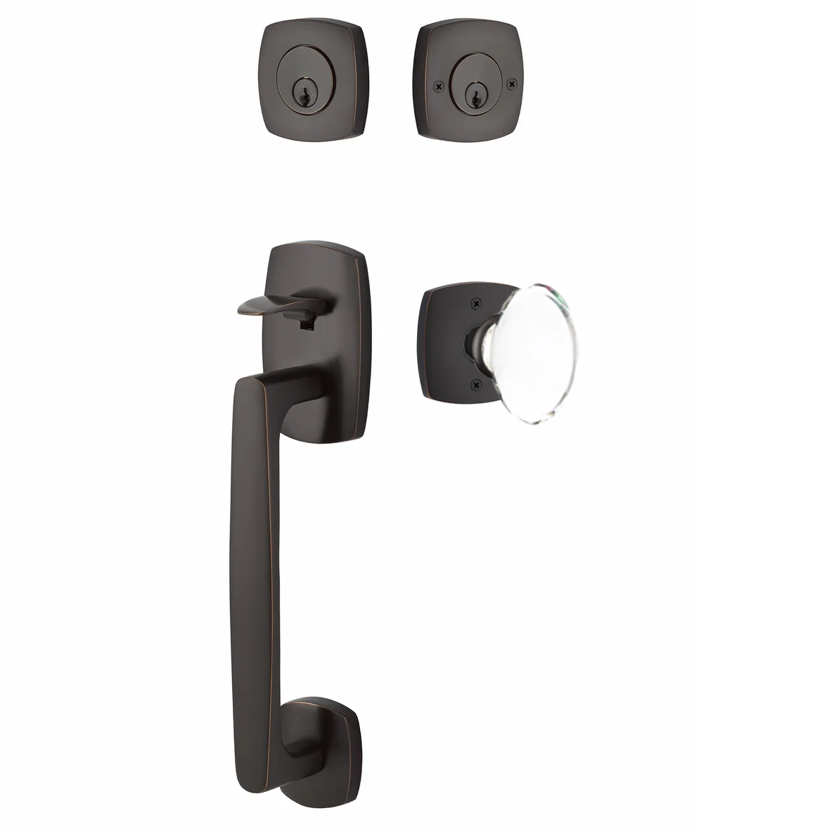 Emtek Urban Modern Tub Sectional with Hampton Glass Knob