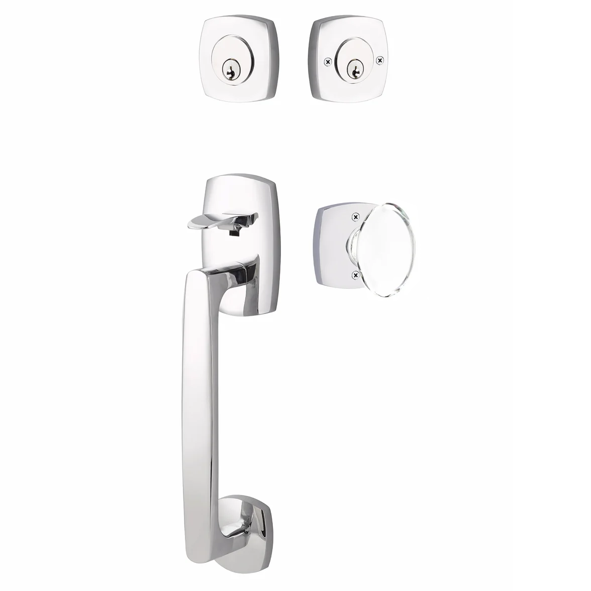 Emtek Urban Modern Tub Sectional with Hampton Glass Knob