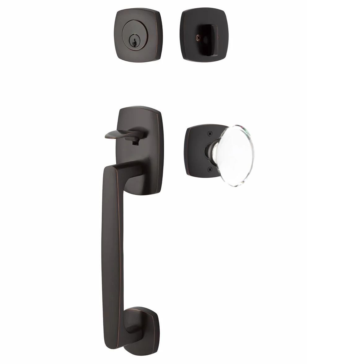 Emtek Urban Modern Tub Sectional with Hampton Glass Knob