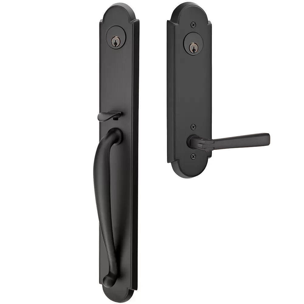 Emtek Wilmington Tubular Entryset Full Length with Arts & Crafts Lever